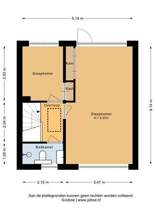 Floorplan - Vaartweg 13, 3754 NA Eemdijk